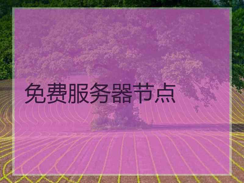 免费服务器节点