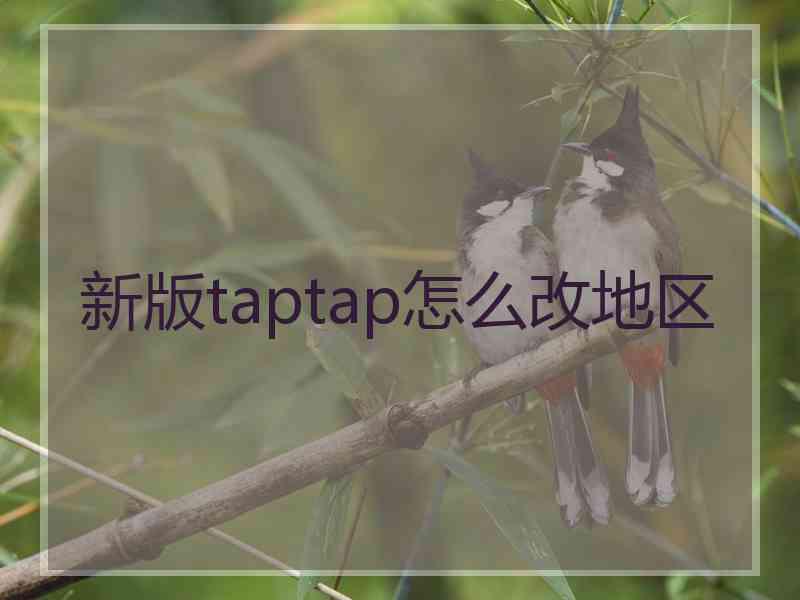 新版taptap怎么改地区