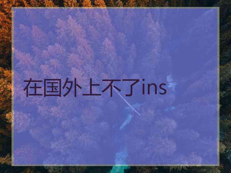 在国外上不了ins