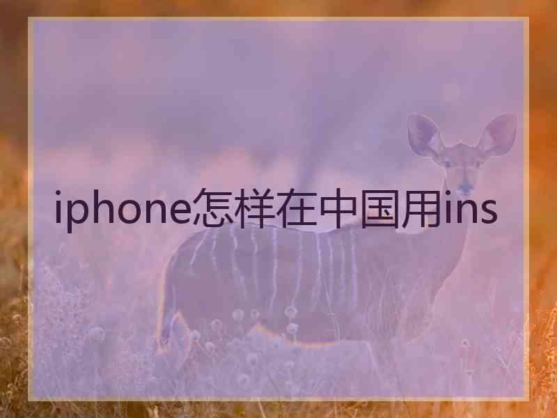 iphone怎样在中国用ins