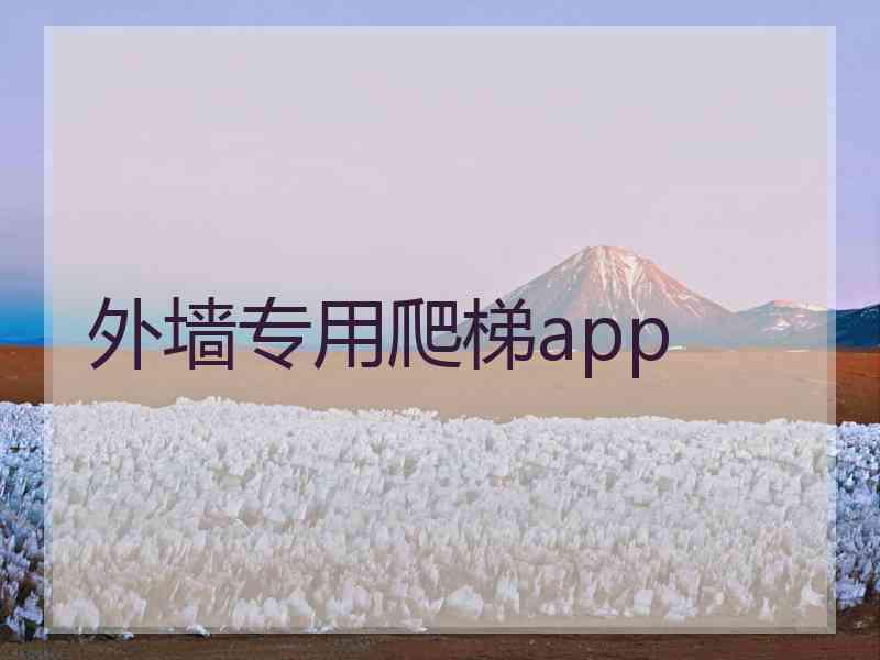 外墙专用爬梯app