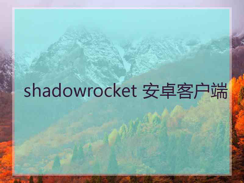 shadowrocket 安卓客户端