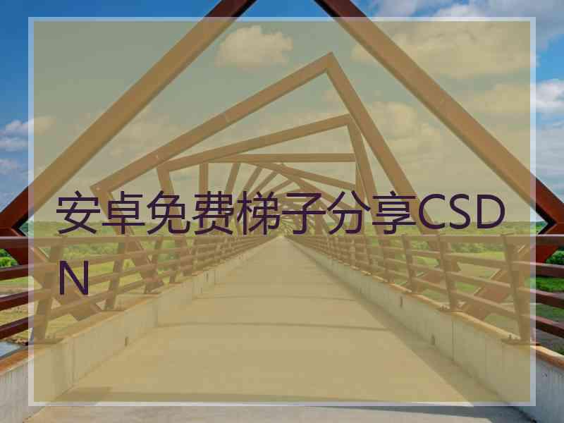 安卓免费梯子分享CSDN