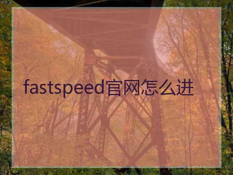 fastspeed官网怎么进