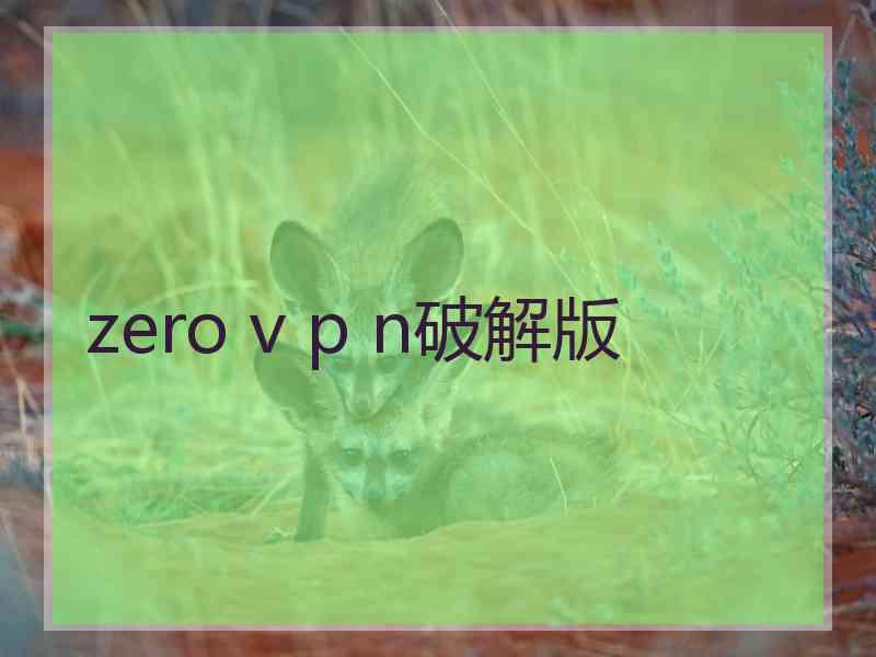 zero v p n破解版