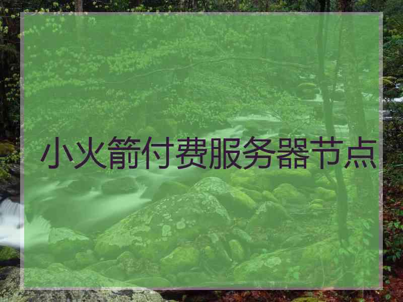 小火箭付费服务器节点