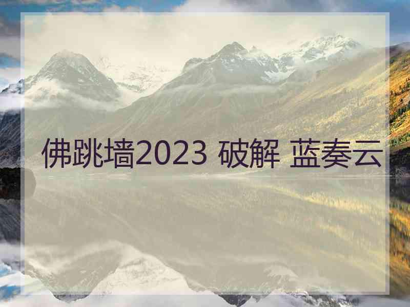 佛跳墙2023 破解 蓝奏云