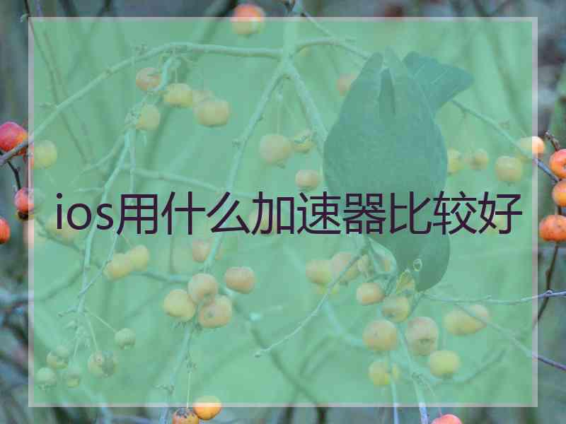 ios用什么加速器比较好