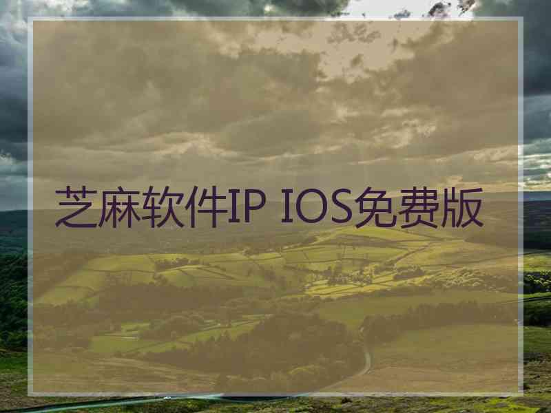 芝麻软件IP IOS免费版